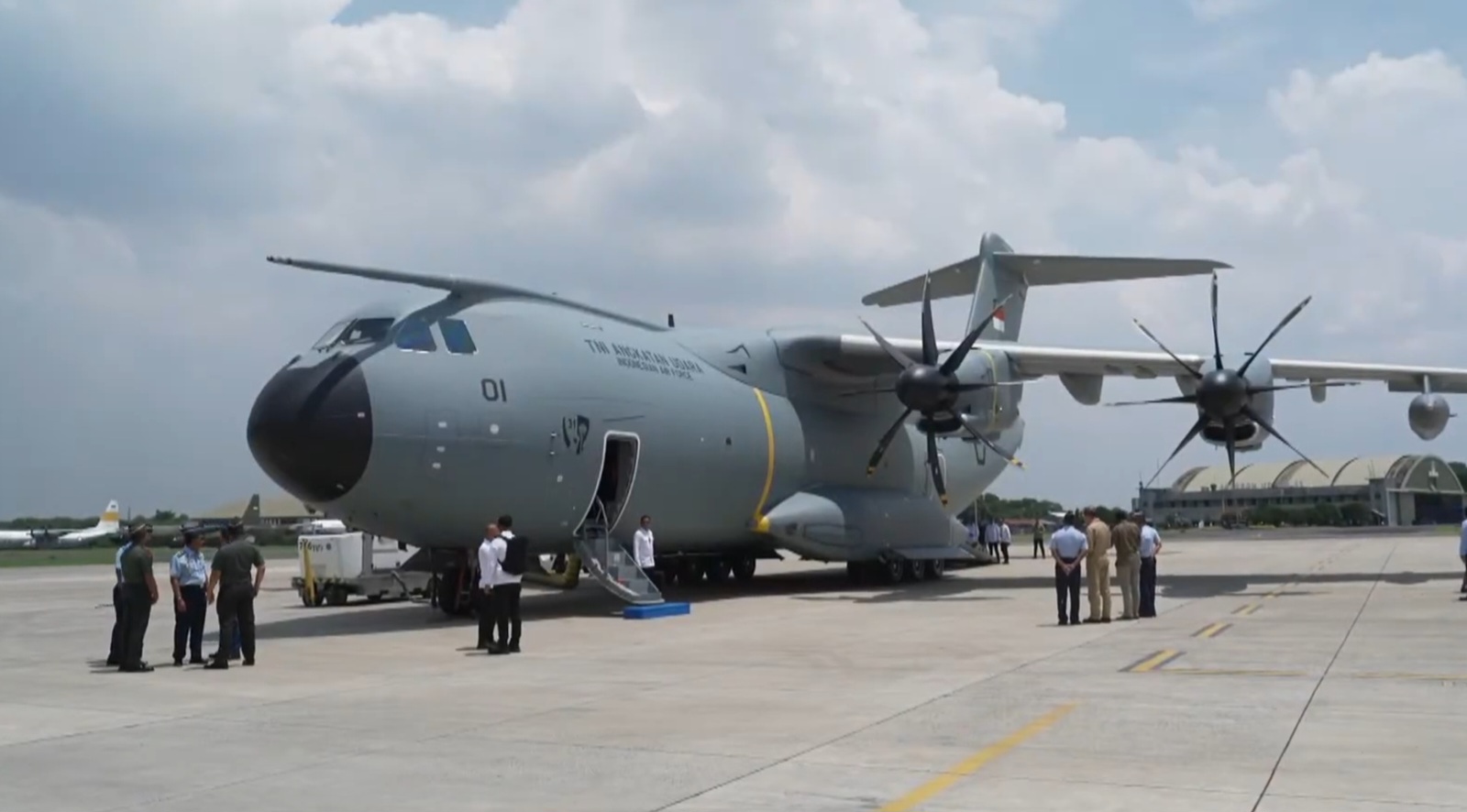 Presiden Prabowo Serahkan Pesawat A400M ke TNI (SinPo.id/YouTube Setpres)
