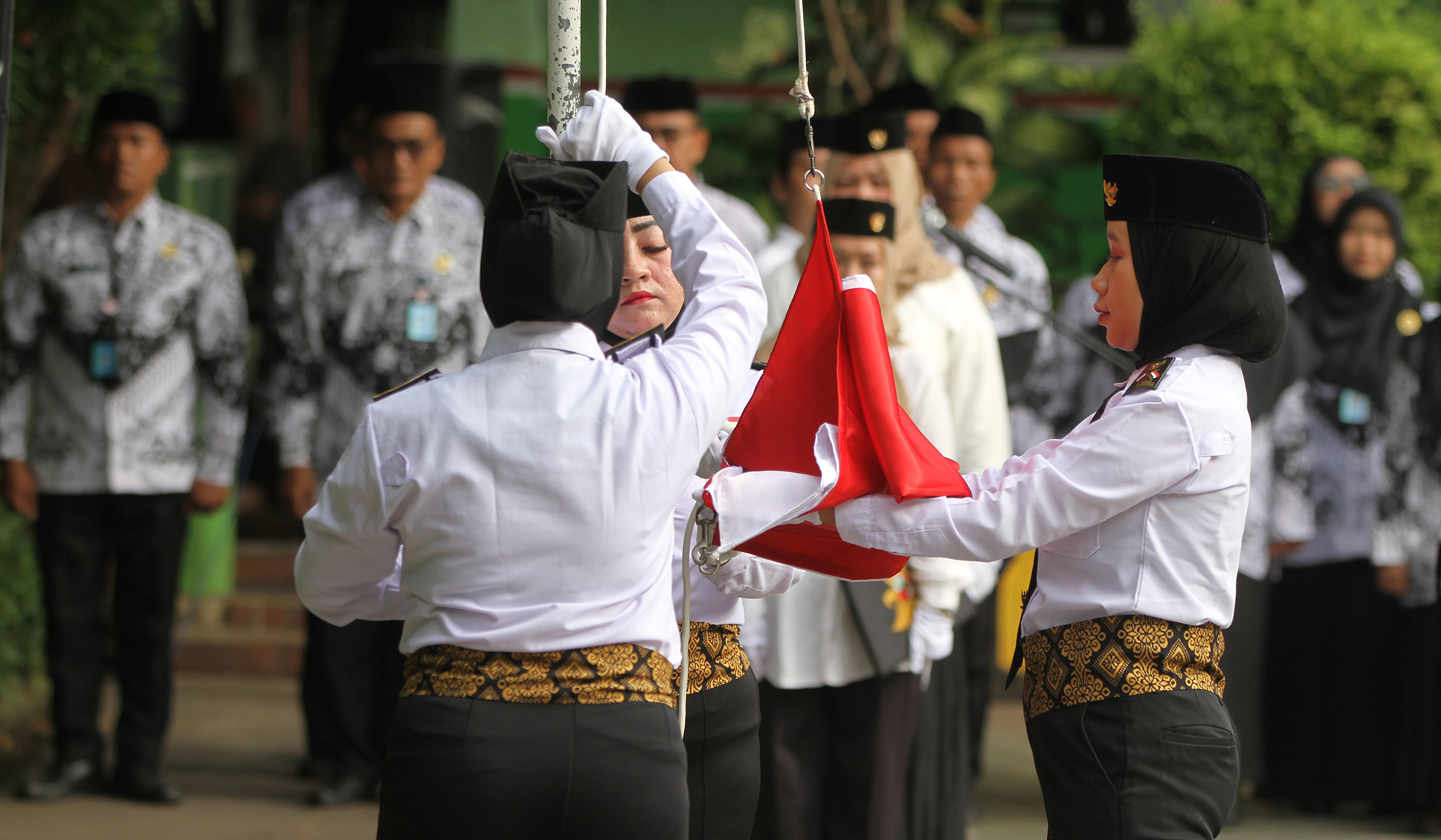 Peringatan Hari Guru Nasional. (Agus Priatna/SinPo.id)