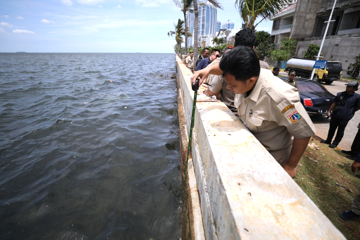 Pemprov DKI Percepat Perbaikan Tanggul Pantai Mutiara (SinPo.id/Beritajakarta)