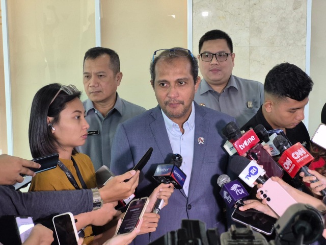 Wakil Menteri Hukum (Wamenkum), Edward Omar Sharif Hiariej (SinPo.id/Galuh Ratnatika)