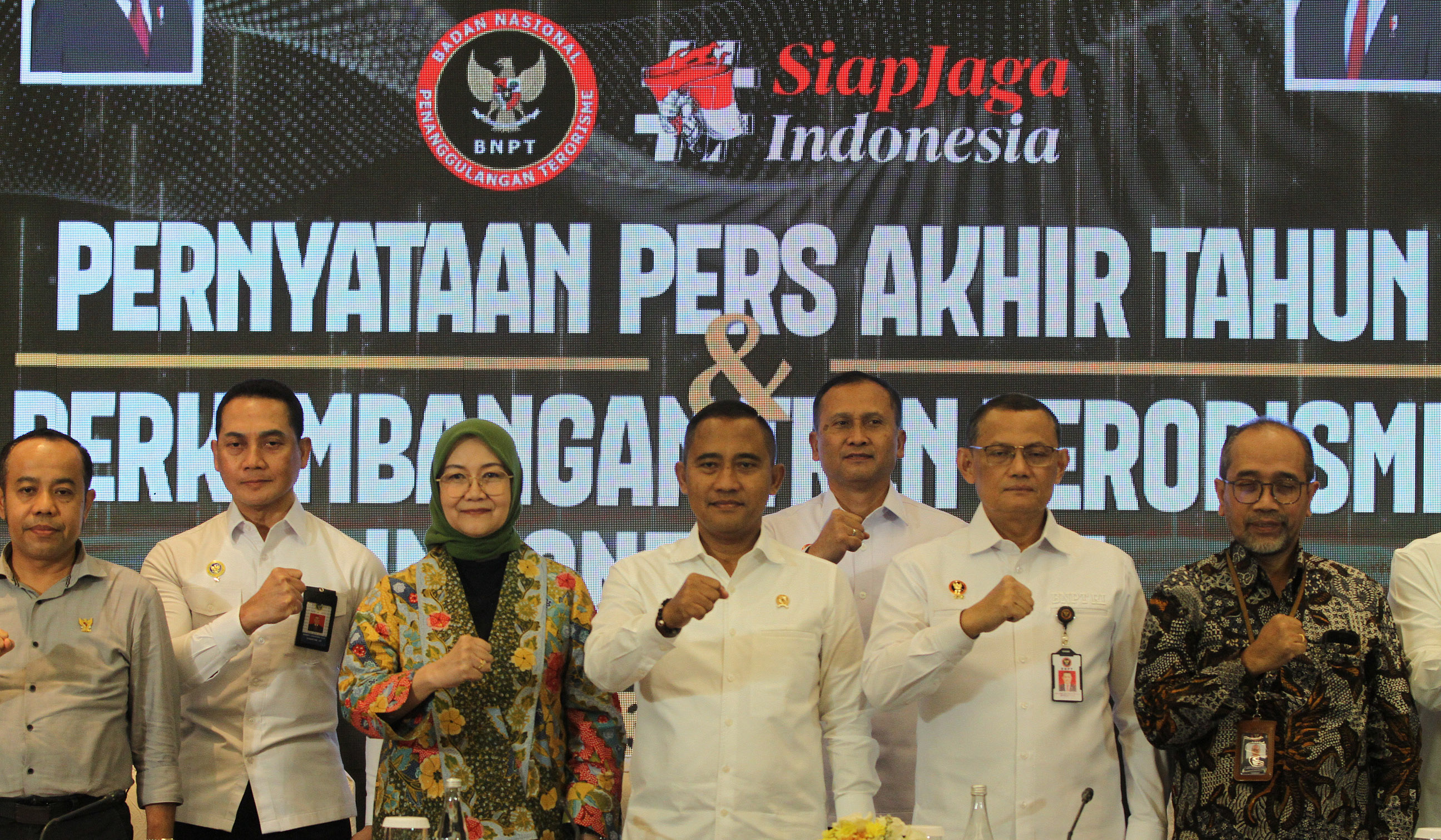 Konferensi pers BNPT. (Agus Priatna/SinPo.id)