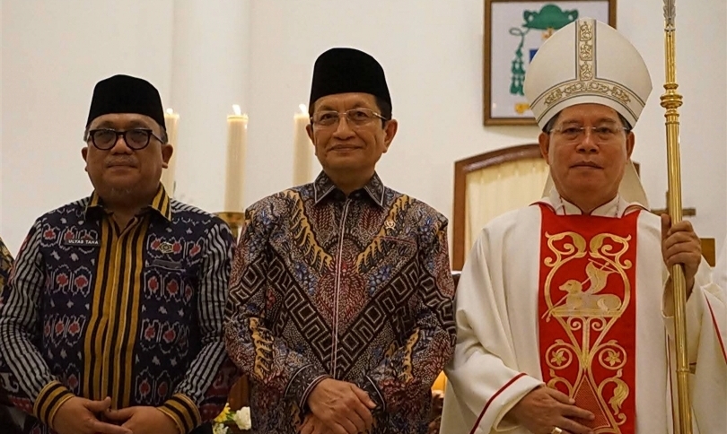 Menag Nasaruddin hadiri Perayaan Natal di Gereja Katedral Hati Tersuci Maria Manado (SinPo.id/ Dok. Kemenag)