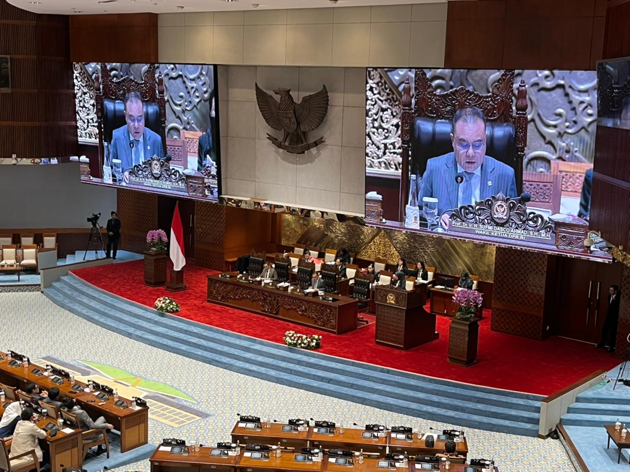 Rapat paripurna DPR RI (SinPo.id/ Galuh Ratnatika)