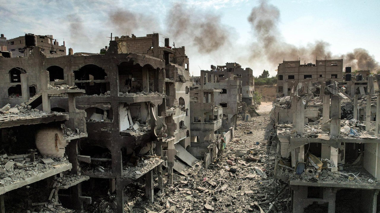 Gaza yang hancur akibat serangan Israel (SinPo.id/ CBS)