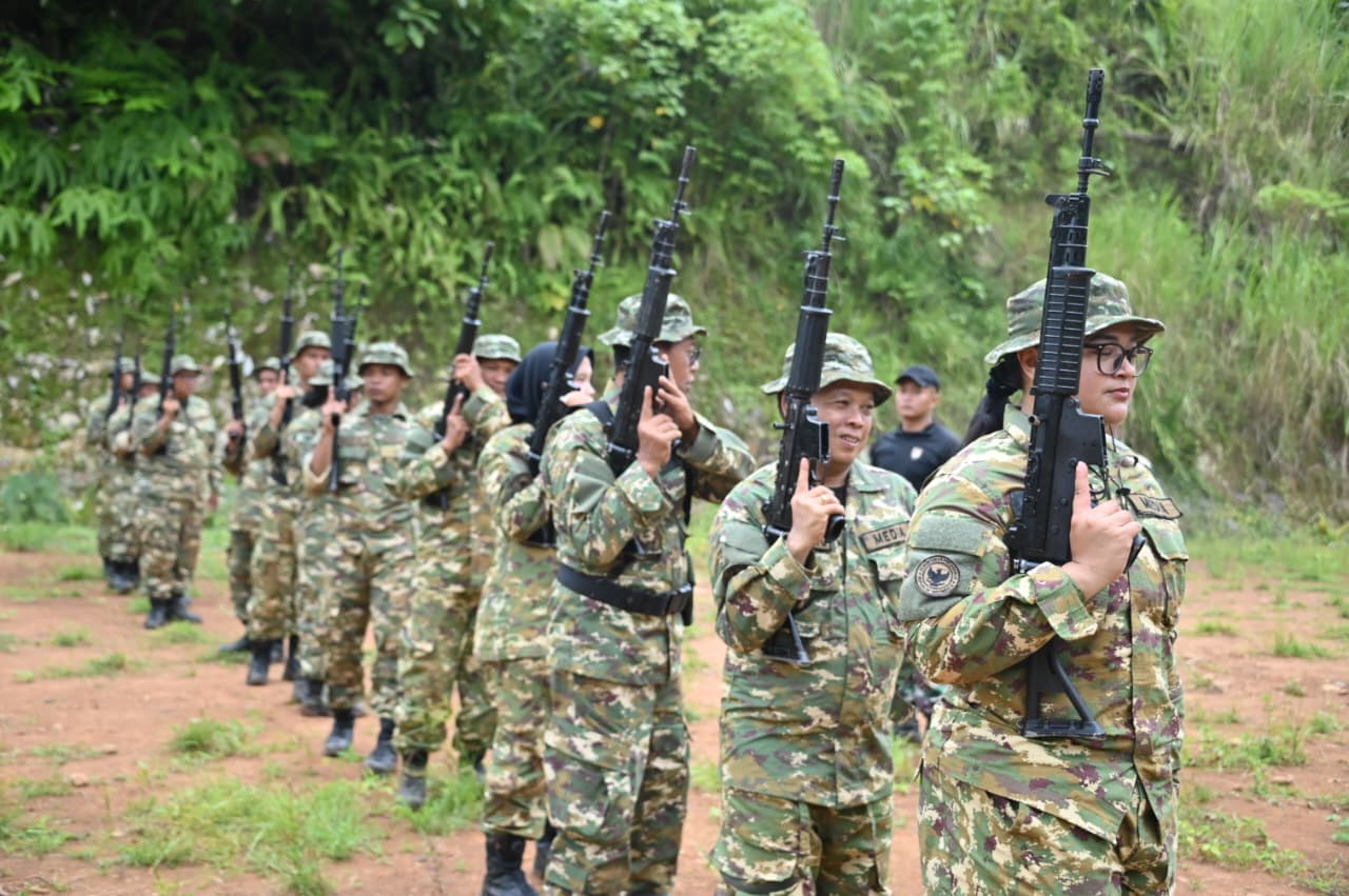 Latihan menembak para awak media (SinPo.id/ Dok. Kemhan)