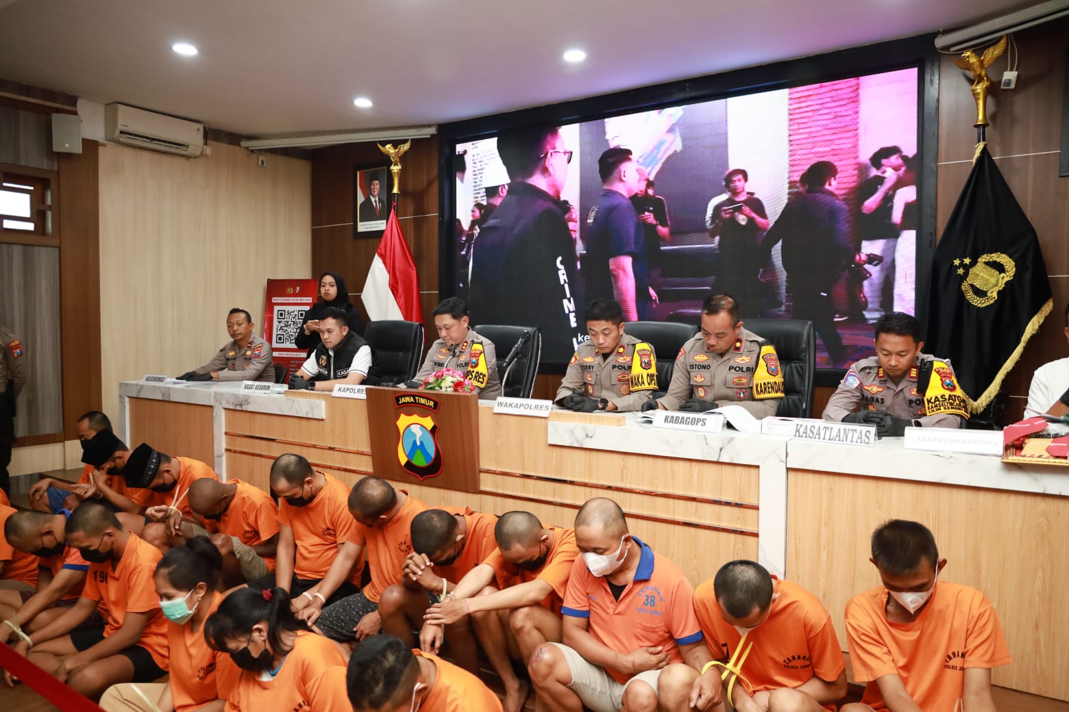 Konferensi pers akhir tahun Polres Jember (SinPo.id/ Humas Polri)