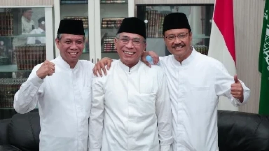 H Amin Said Husni, KH Yahya Cholil Staquf, dan H Saifullah Yusuf (Dok.NU Online)