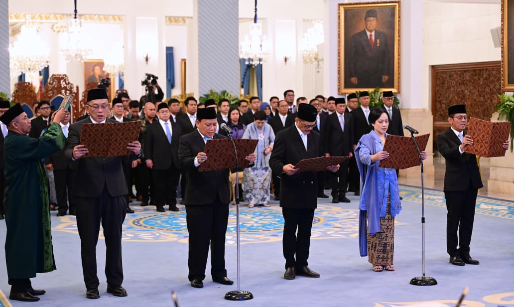 Presiden Prabowo Saksikan Pengucapan Sumpah Anggota Komisi Yudisial Periode 2025–2030 (SinPo.id/Biro Setpres)