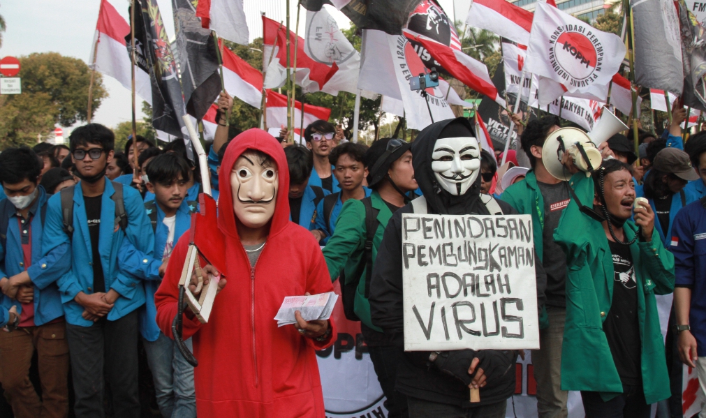 Ilustrasi unjuk rasa mahasiswa (SinPo.id/ Ashar)