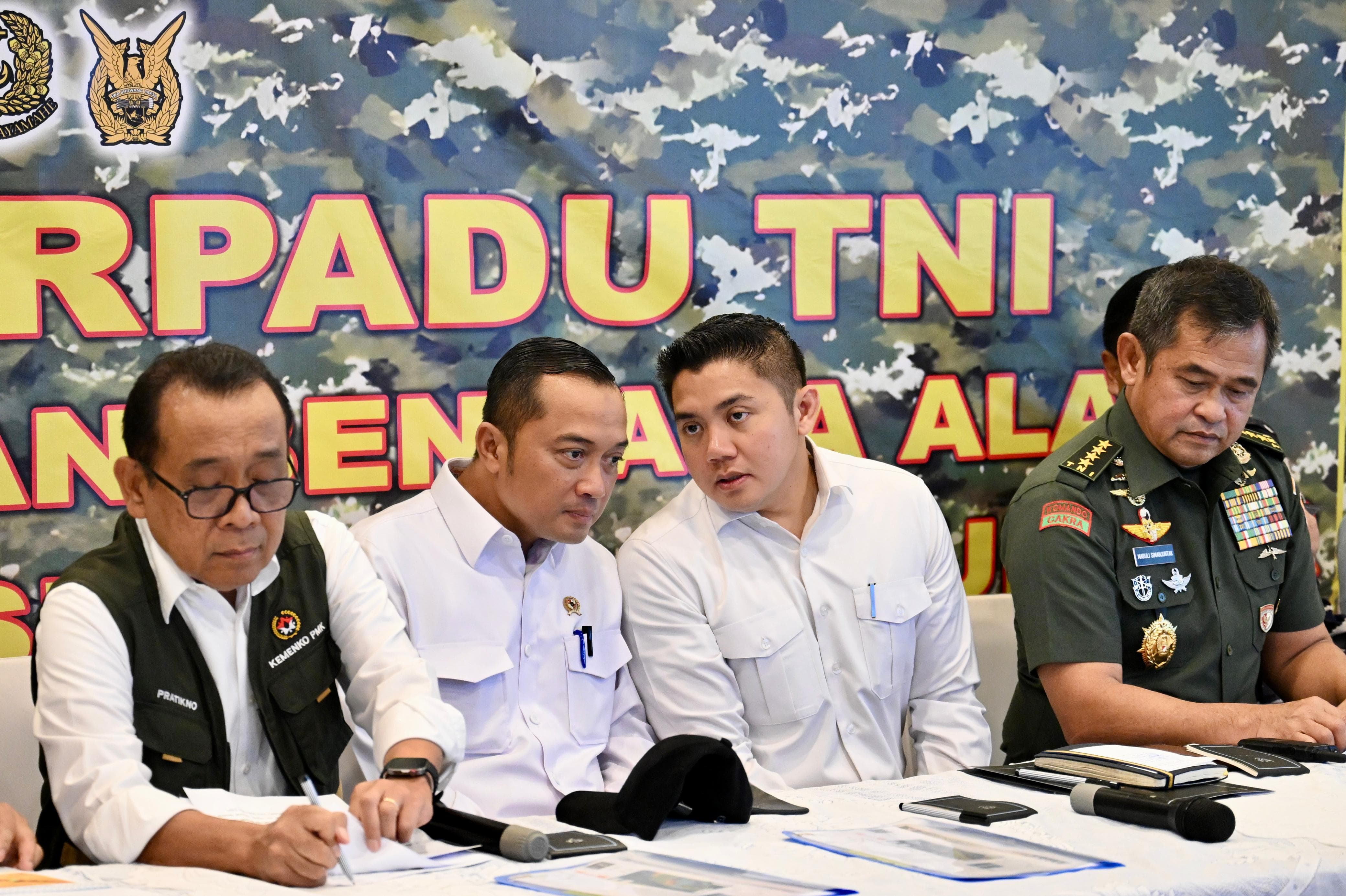 Konpers Posko Nasional Penanggulangan Bencana di Pangkalan TNI AU Halim Perdanakusuma, Jakarta (SinPo.id/Biro Setpres)