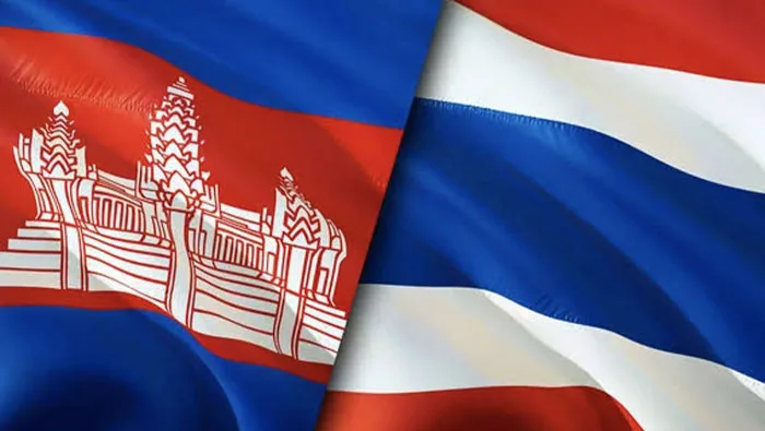 Ilustrasi bendera Kamboja dan Thailand. (SinPo.id/Indonesiadeefense)