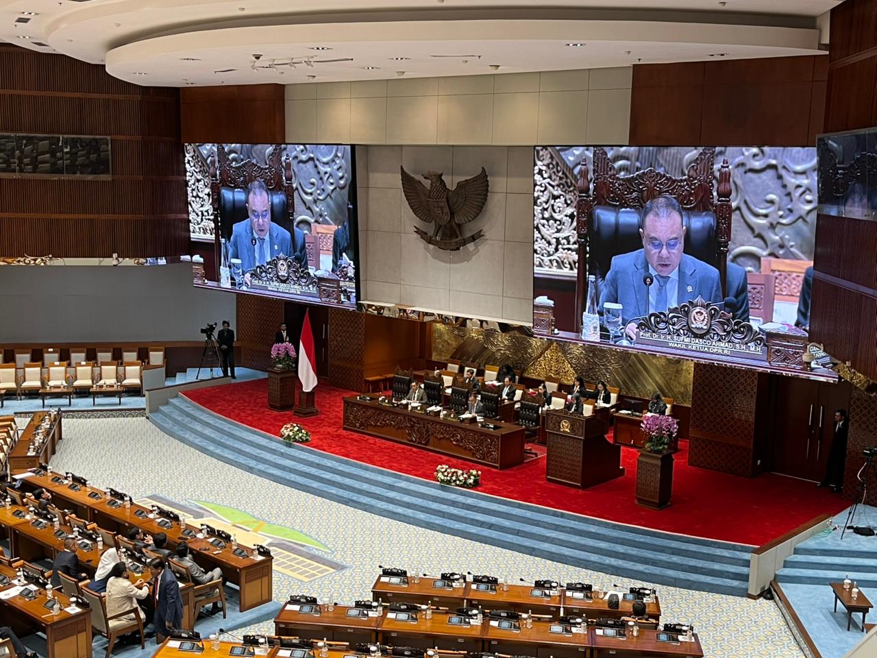 Rapat paripurna DPR RI (SinPo.id/ Galuh Ratnatika)