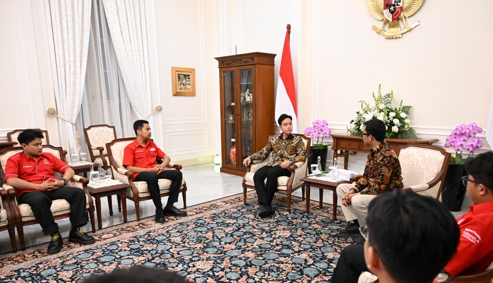 Wapres Gibran menerima kedatangan pengurus LMND (SinPo.id/Setwapres)
