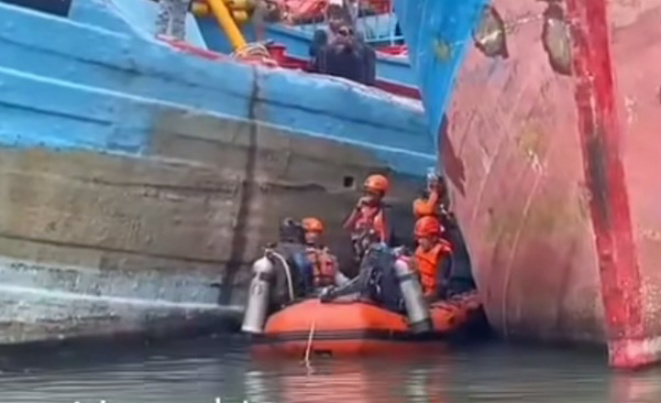 ABK yang Tenggelam di Pelabuhan Muara Baru Ditemukan Meninggal Dunia (SinPo.id/Tangkapan layar)