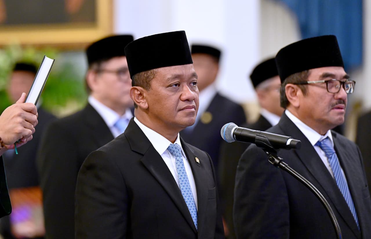 Menteri Energi dan Sumber Daya Mineral (ESDM) sekaligus Ketua Harian Dewan Energi Nasional, Bahlil Lahadalia (SinPo.id/Biro Setpres)