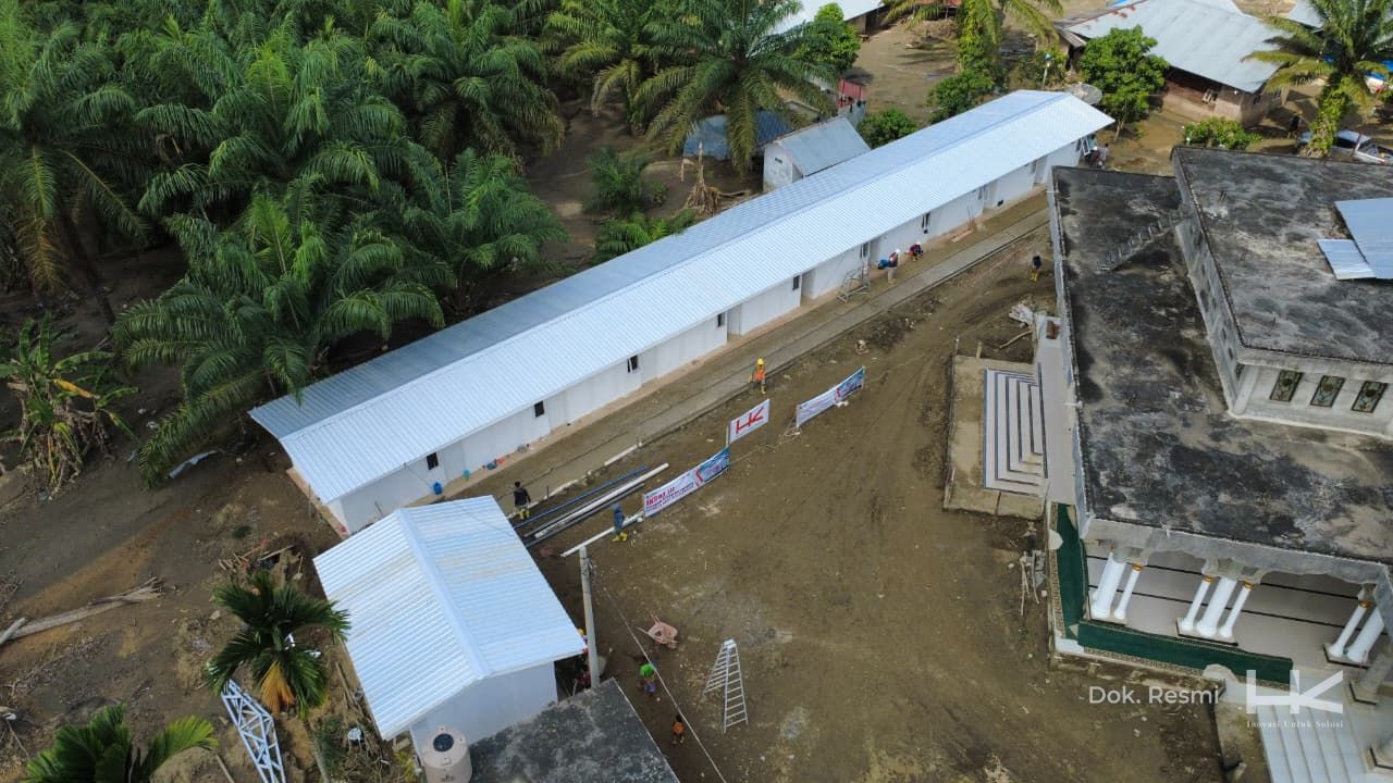 BUMN Terus Bangun Rumah Sementara di Aceh Timur, Progres Capai 97 Persen (SinPo.id/tim media)