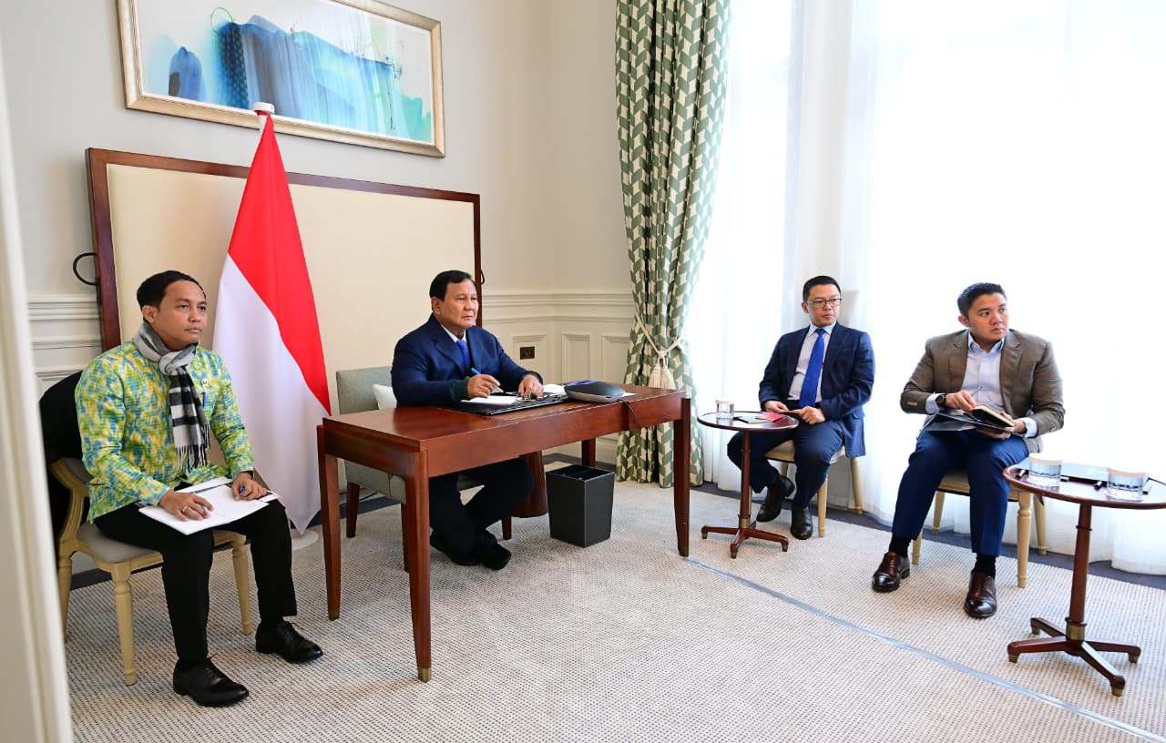 Dari London, Presiden Prabowo Pimpin Rapat Terbatas Bahas Penertiban Kawasan Hutan (SinPo.id/Biro Setpres)