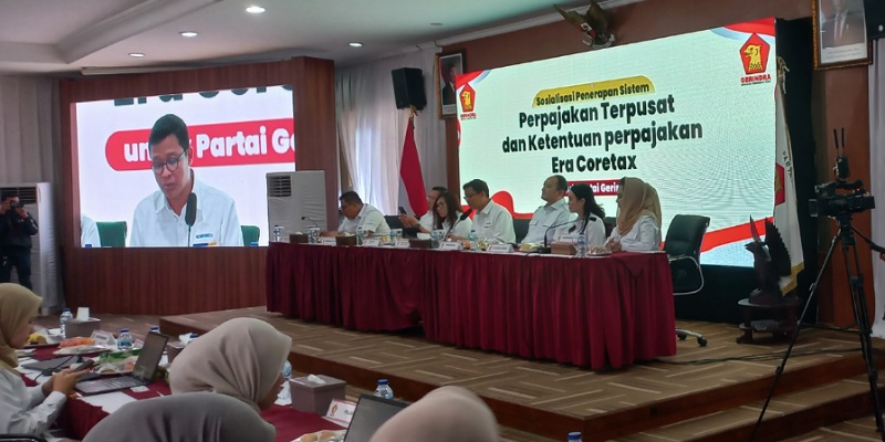 Suasana sosialisasi Coretax di kantor DPP Gerindra (Sinpo.id/Ashar Saiful Rizal)