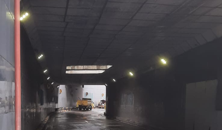 Underpass Senen bisa dilalui (SinPo.id/TMCPoldaMetro)