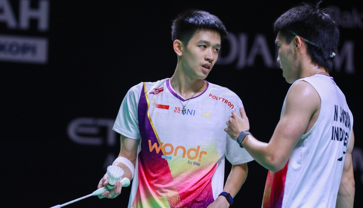 Pasangan ganda putra Indonesia, Raymond Indra/Nikolaus Joaquin (SinPo.id/Dok. PBSI)