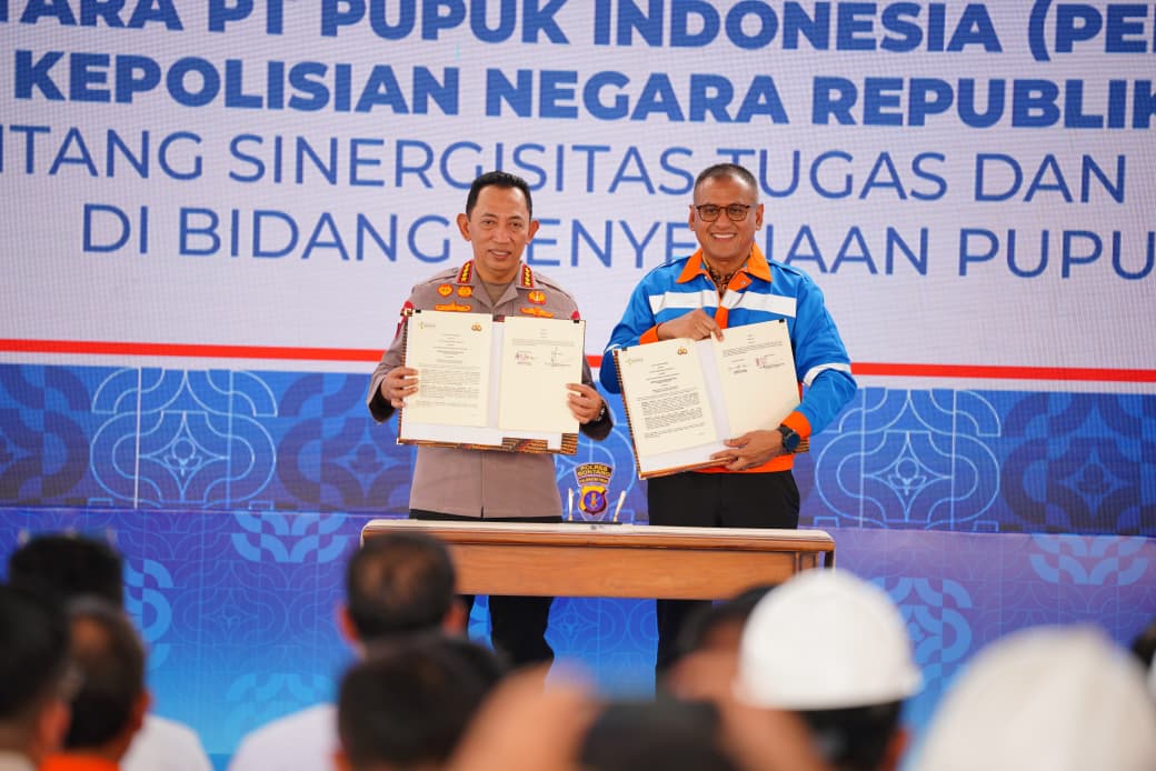MoU pendistribusian pupuk di Indonesia (SinPo.id/ Dok.Polri)