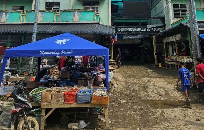 Ilustrasi tenda bantuan Kemendag untuk pedagang Aceh Tamiang. (SinPo.id/dok. Kemendag)