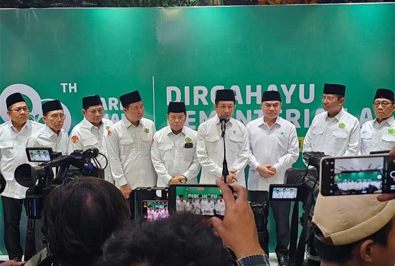 Menag RI Nasaruddin Umar, bersama jajarannya. (SinPo.id)