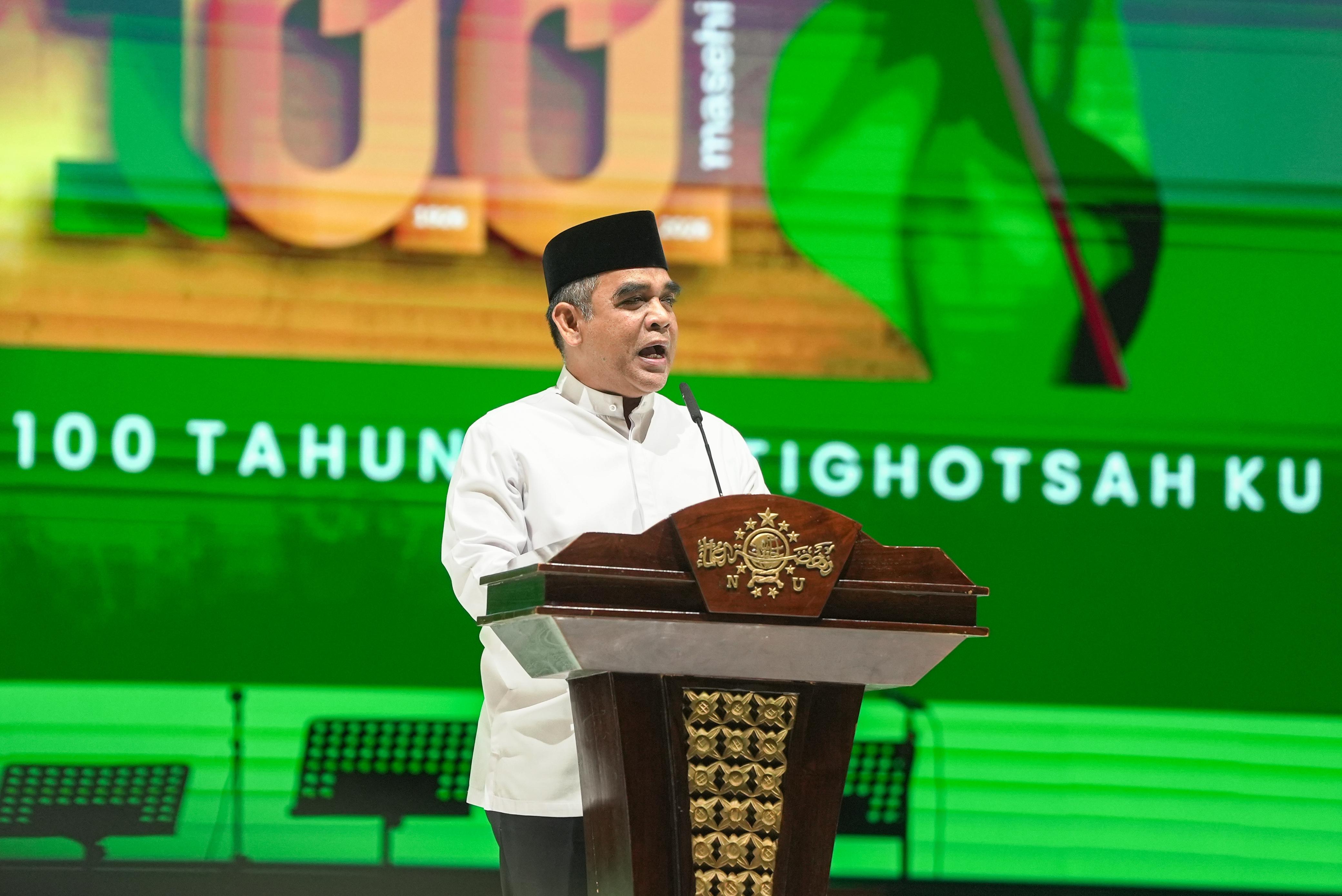 Ahmad Muzani saat menghadiri harlah NU ke-100 tahun (Sinpo.id/tim media)