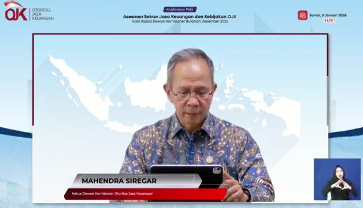 Ketua Dewan Komisioner OJK Mahendra Siregar (SinPo.id/ Tangkapan layar)