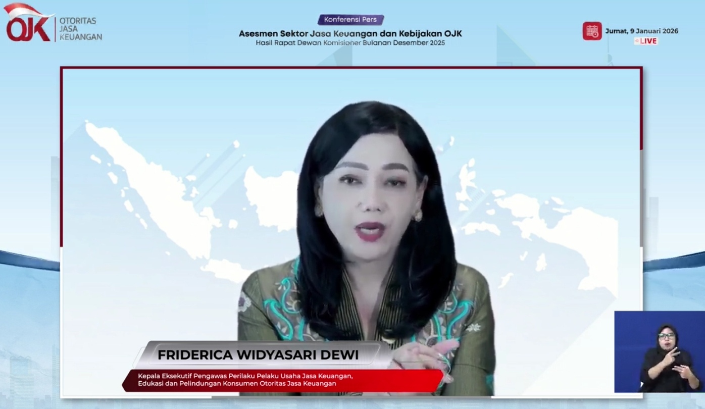 Kepala Eksekutif Pengawas Perilaku Pelaku Usaha Jasa Keuangan, Edukasi, dan Pelindungan Konsumen OJK, Friderica Widyasari Dewi (SinPo.id/ Tangkapan layar)