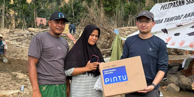 Sumbangan Starlink untuk korban bencana Aceh (Sinpo.id/Tim Media)
