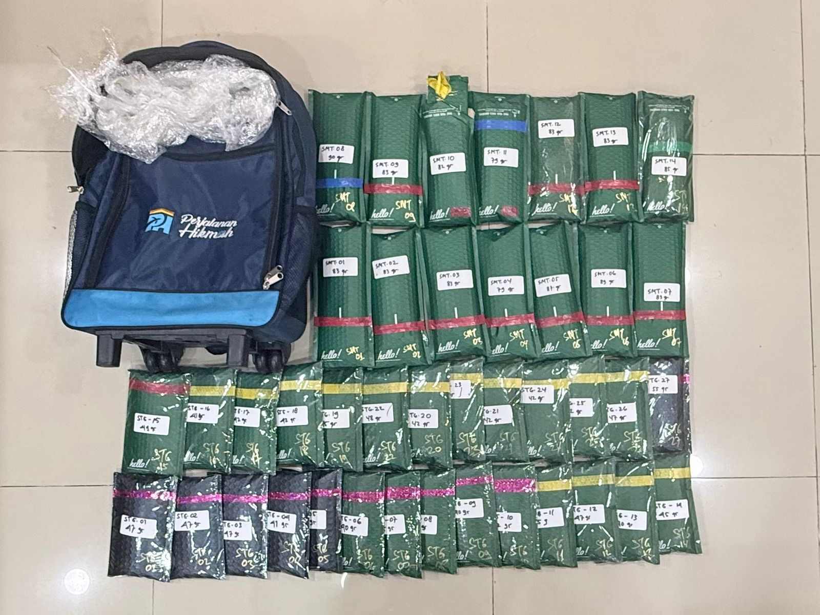 Barang bukti ganja dan sabu disita dari pelaku di Tangerang (SinPo.id/Dok.PMJ)