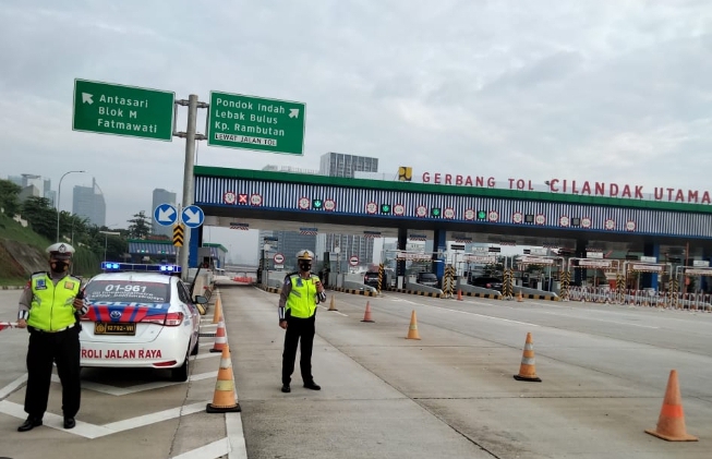 Gerbang Tol Cilandak (SinPo.id/ TMC Polda Metro Jaya)
