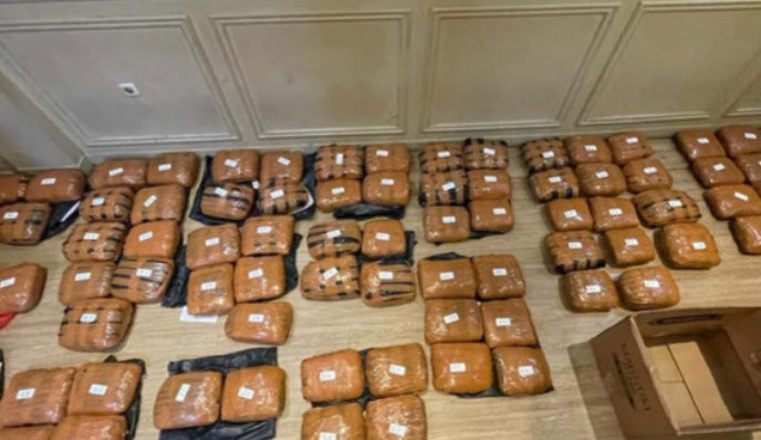 Barang bukti 83 kg ganja digagalkan di Bekasi (SinPo.id/Dok.PMJ)