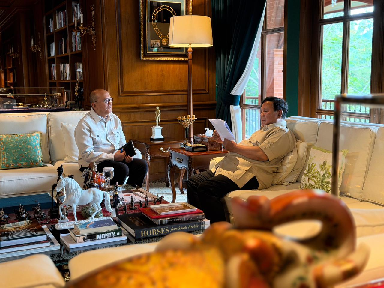 Presiden Prabowo Terima Kepala BPI Danantara di Hambalang (SinPo.id/Biro Setpres)