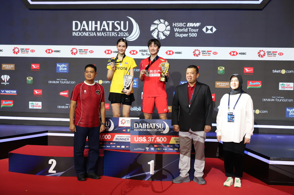 Tunggal Putri China Chun Yu Fei berhasil mengalahkan Pitchamon Thailand di Final Daihatsu Indonesia Master 2026 (Ashar/SinPo.id)