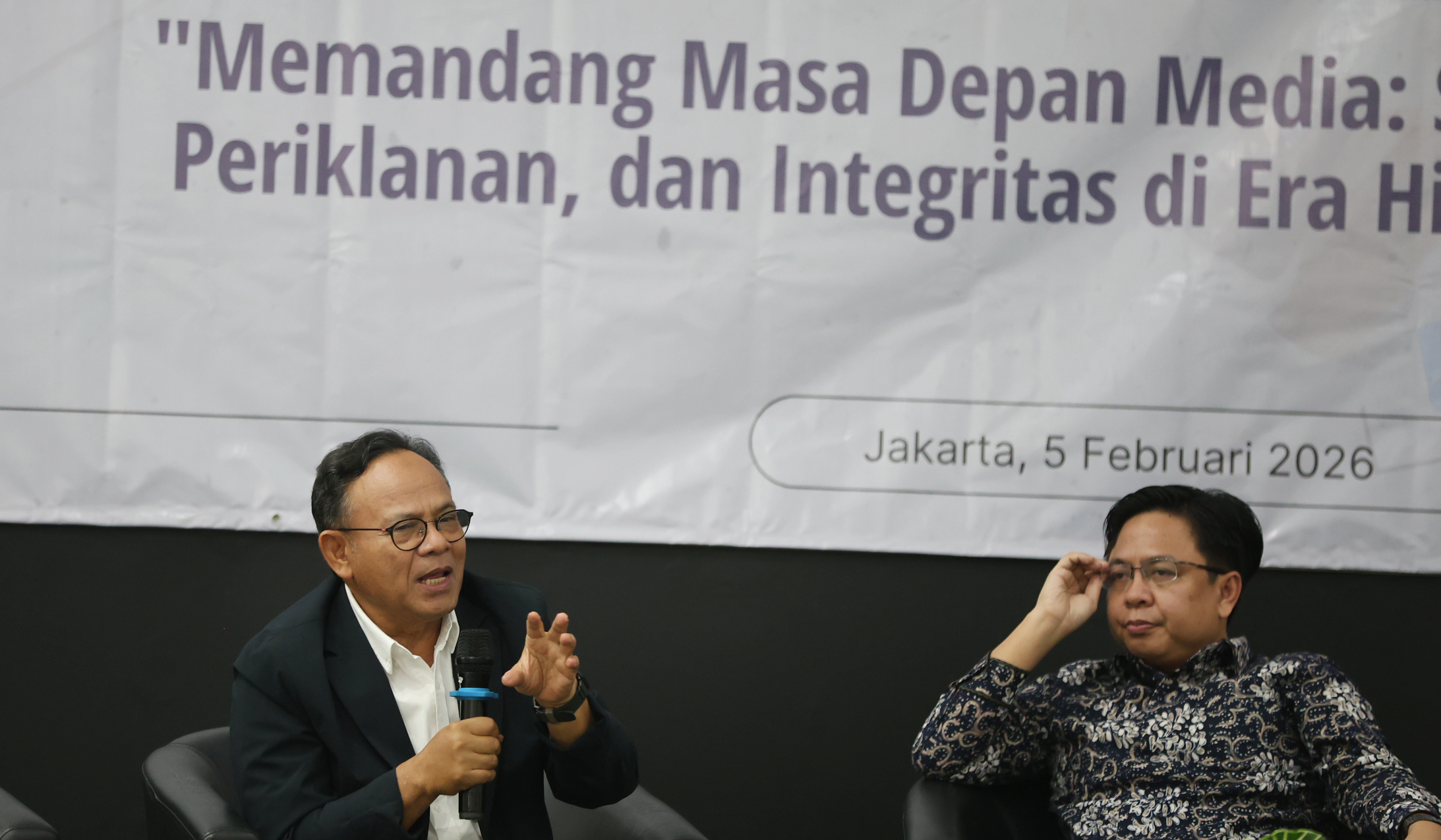 Dewan pers gelar outlook media 2026. (Agus Priatna/SinPo.id)