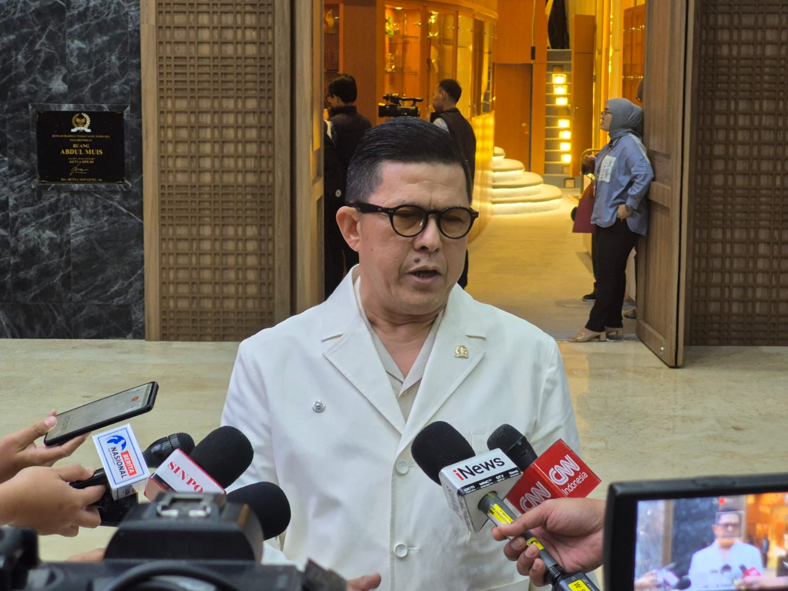 Anggota Komisi III DPR RI Soedeson Tandra (SinPo.id/ Galuh Ratnatika)