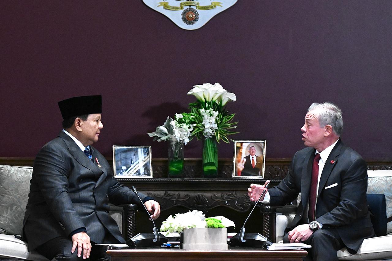 Pertemuan Presiden Prabowo dan Raja Abdullah II (SinPo.id/Biro Setpres)