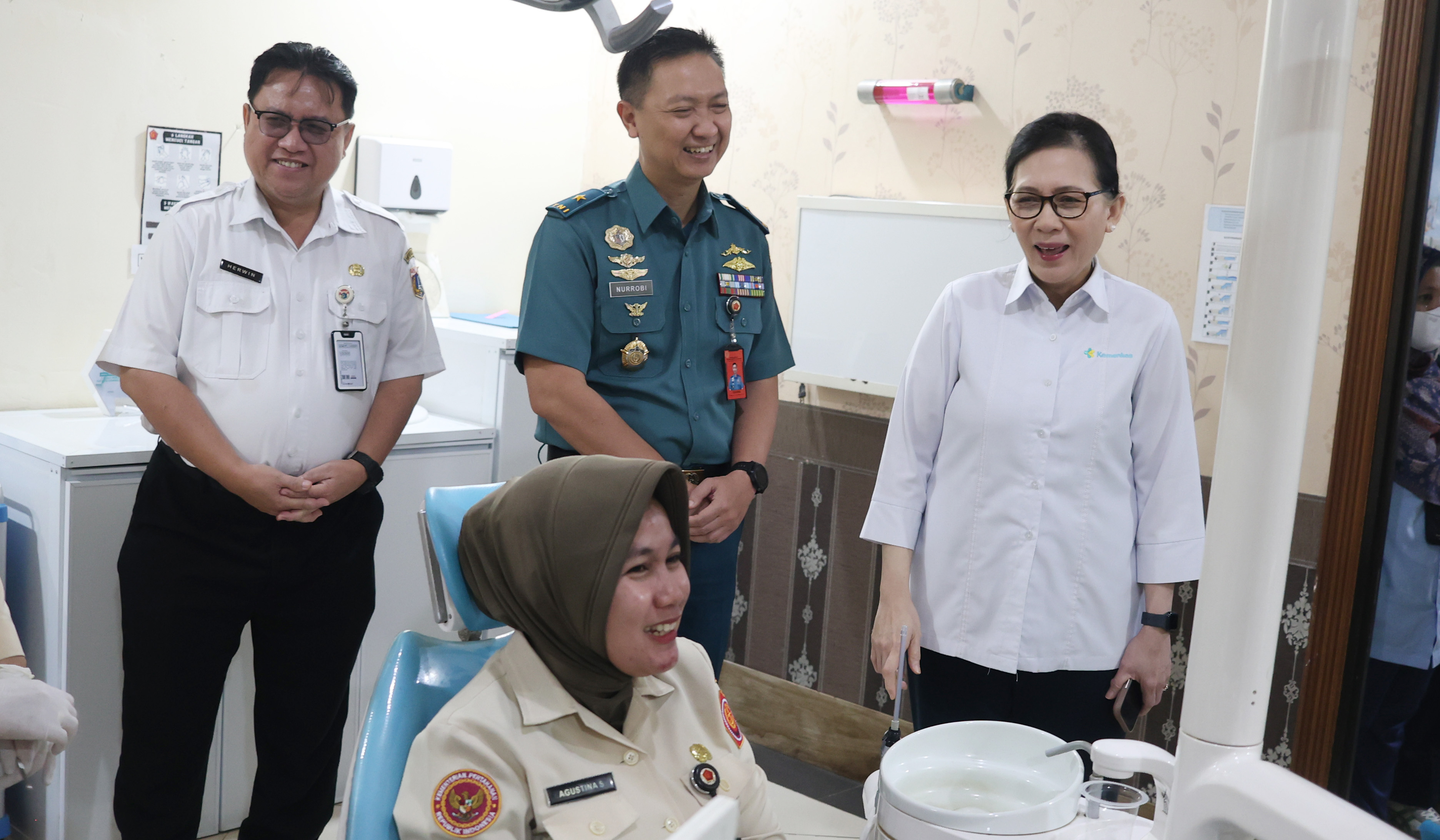 Kemenkes tinjau CKG di Mabes TNI. (Agus Priatna/SinPo.id)