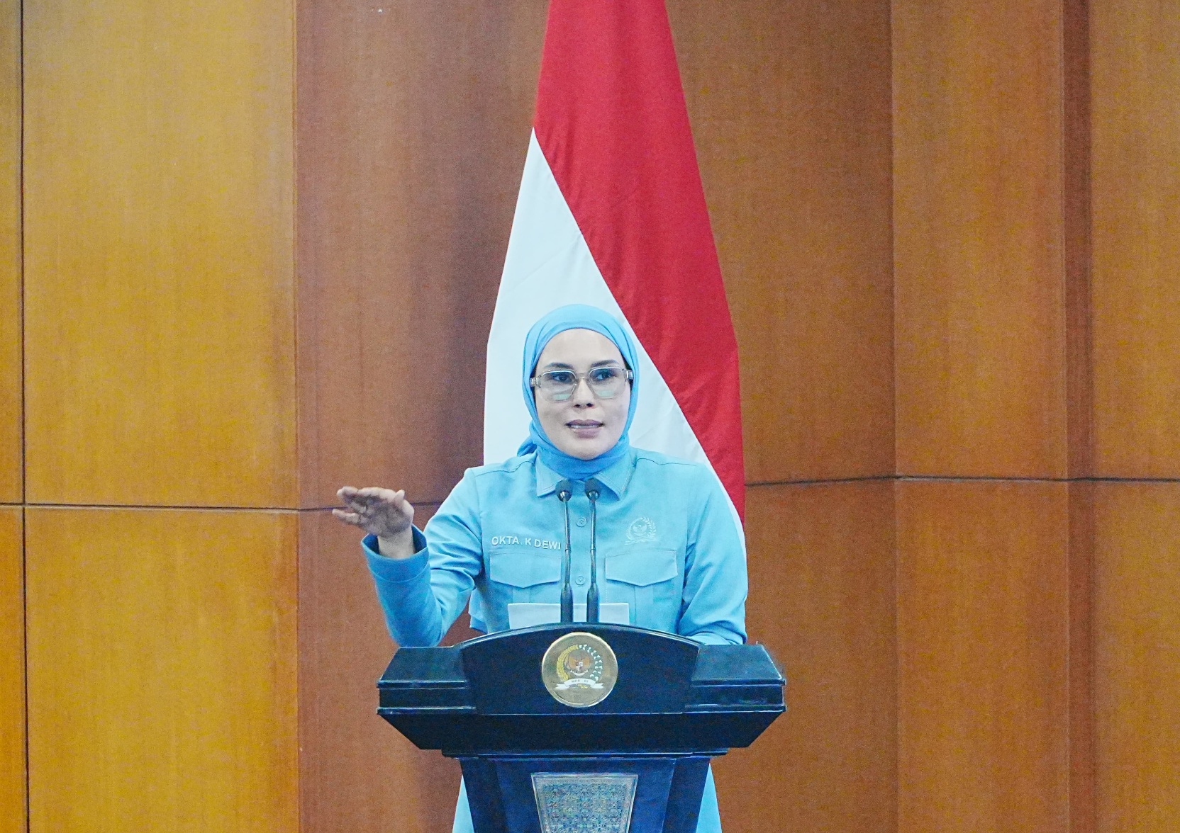 Anggota komisi I DPR RI Okta Kumala Dewi (SinPo.id/Juven)
