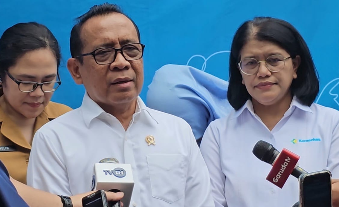 Menteri Koordinator Bidang Pembangunan Manusia dan Kebudayaan (Menko PMK) Pratikno. (SinPo.id/Sigit Nuryadin)