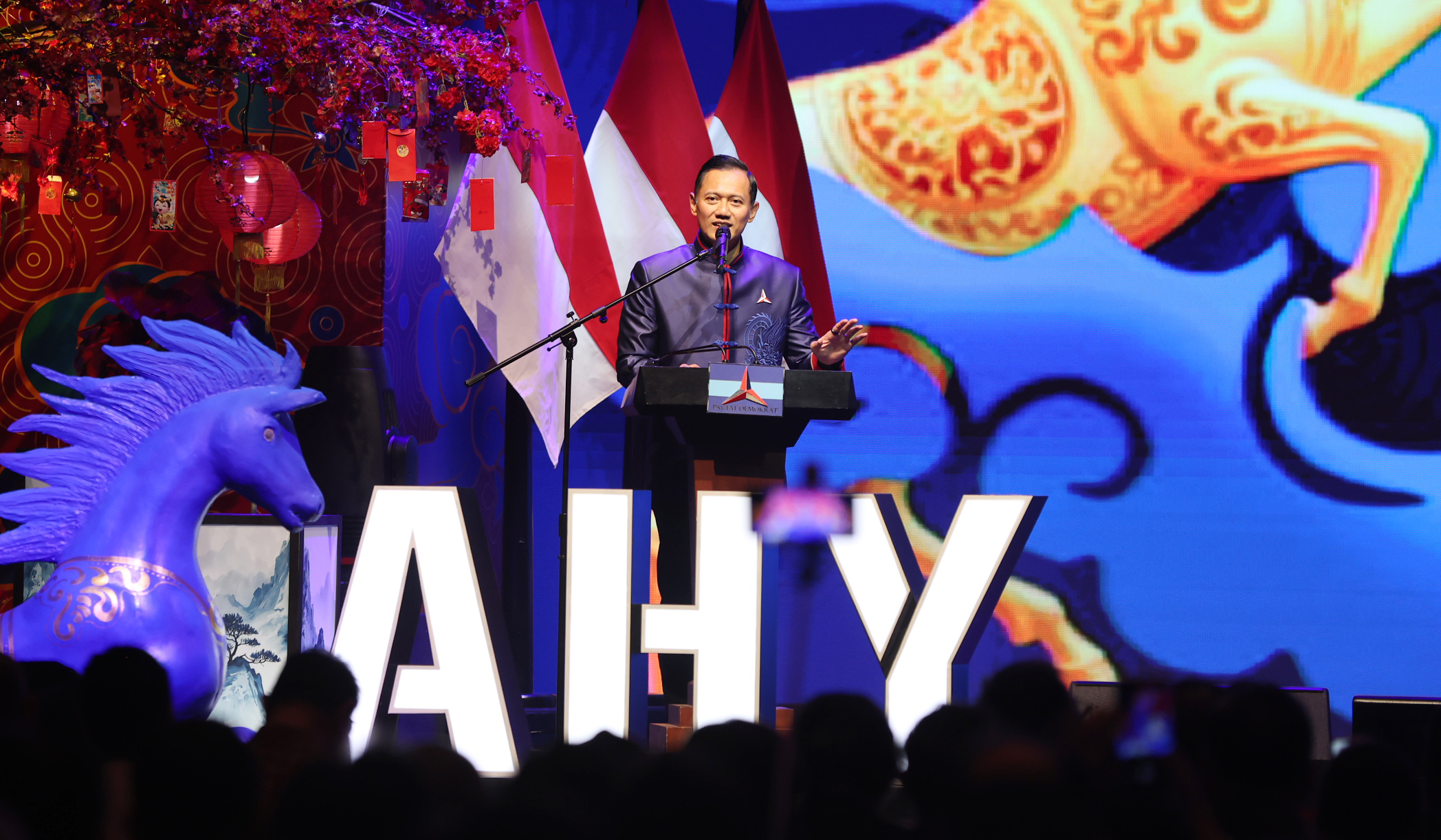 Partai Demokrat rayakan Imlek Nasional. (Agus Priatna/SinPo.id)