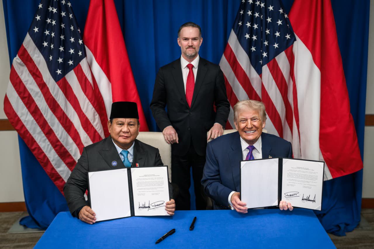 Presiden RI Prabowo Subianto dan Presiden AS Donald Trump (SinPo.id/Biro Sepres)