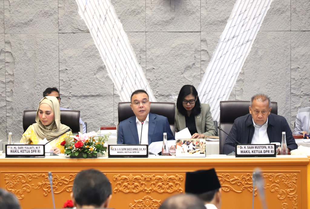 Pimpinan DPR menggelar Rapat konsultasi perbaikan tata kelola jaminan sosial kesehatan terintegrasi (Ashar/SinPo.id)