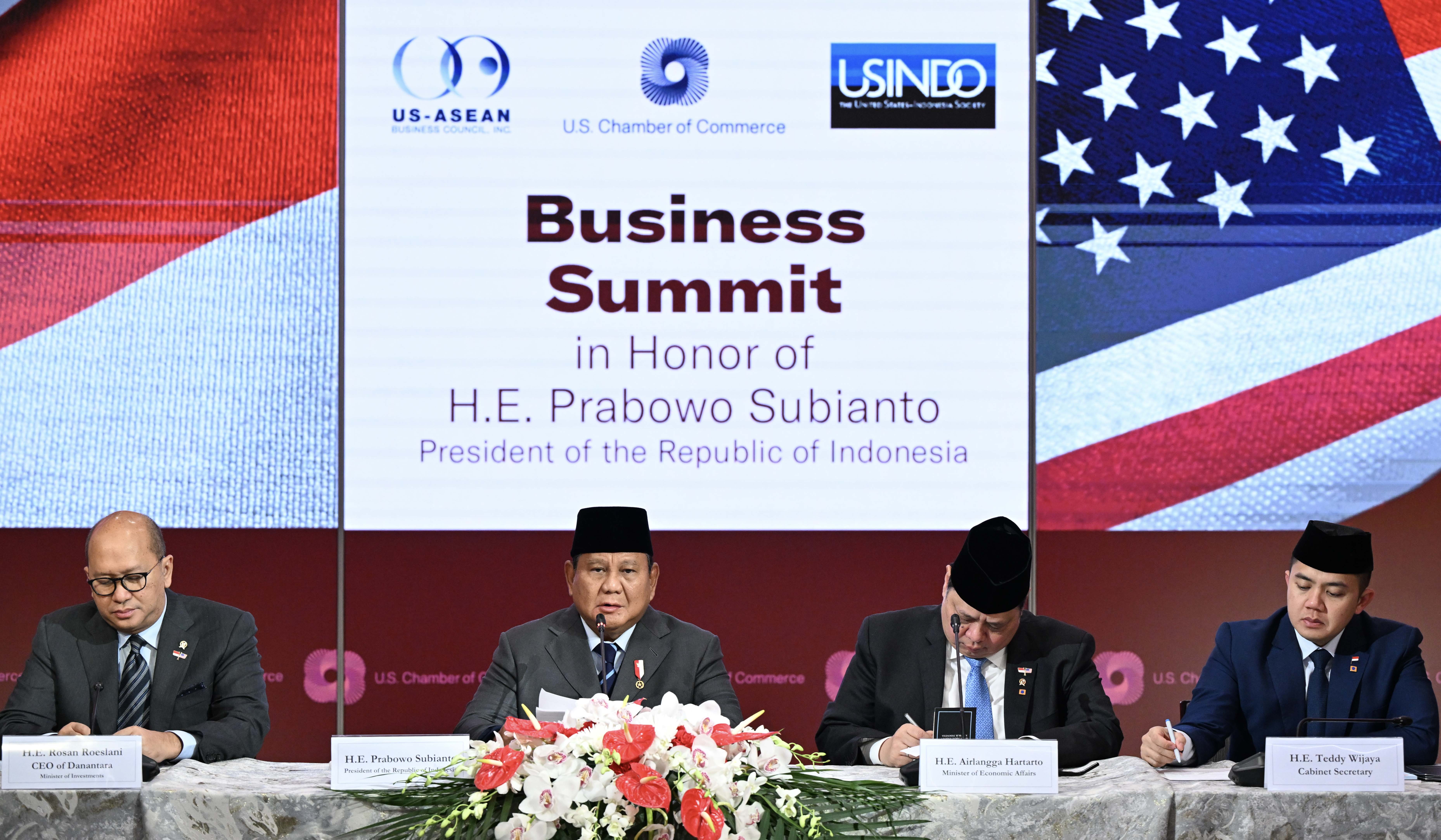 Prabowo hadiri bussines summit di AS. (Agus Priatna/SinPo.id/BPMI Setpres)