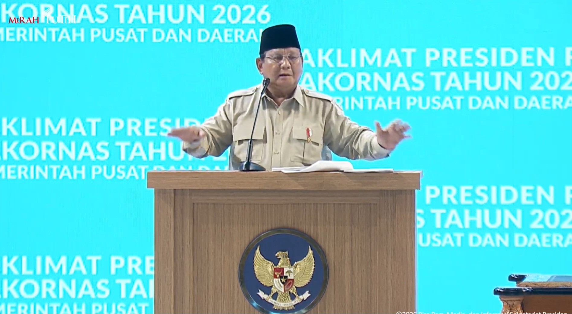 Presiden Prabowo Subianto (SinPo.id/YouTube Setpres)