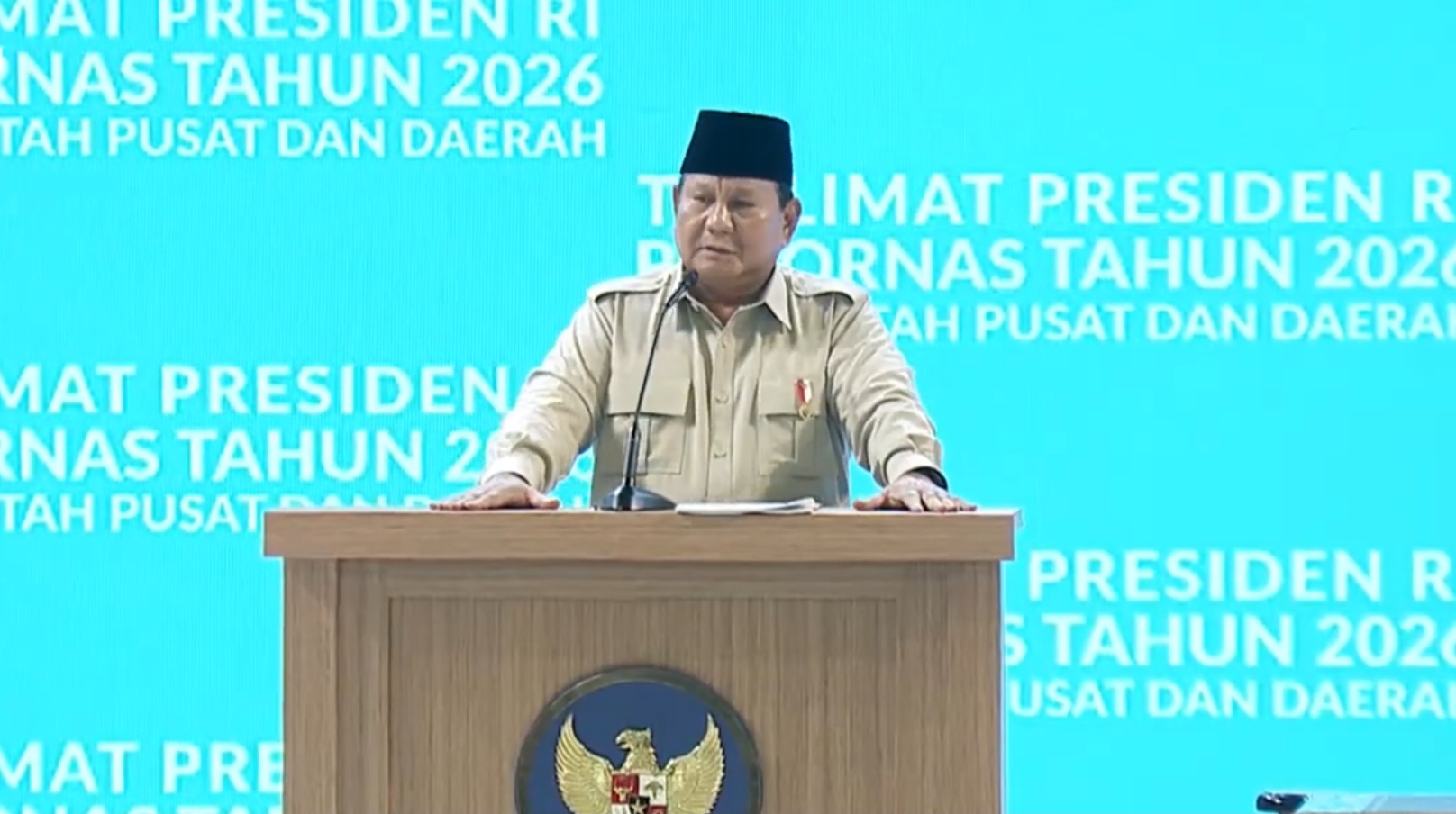 Presiden Prabowo Subianto (SinPo.id/YouTube Setpres)
