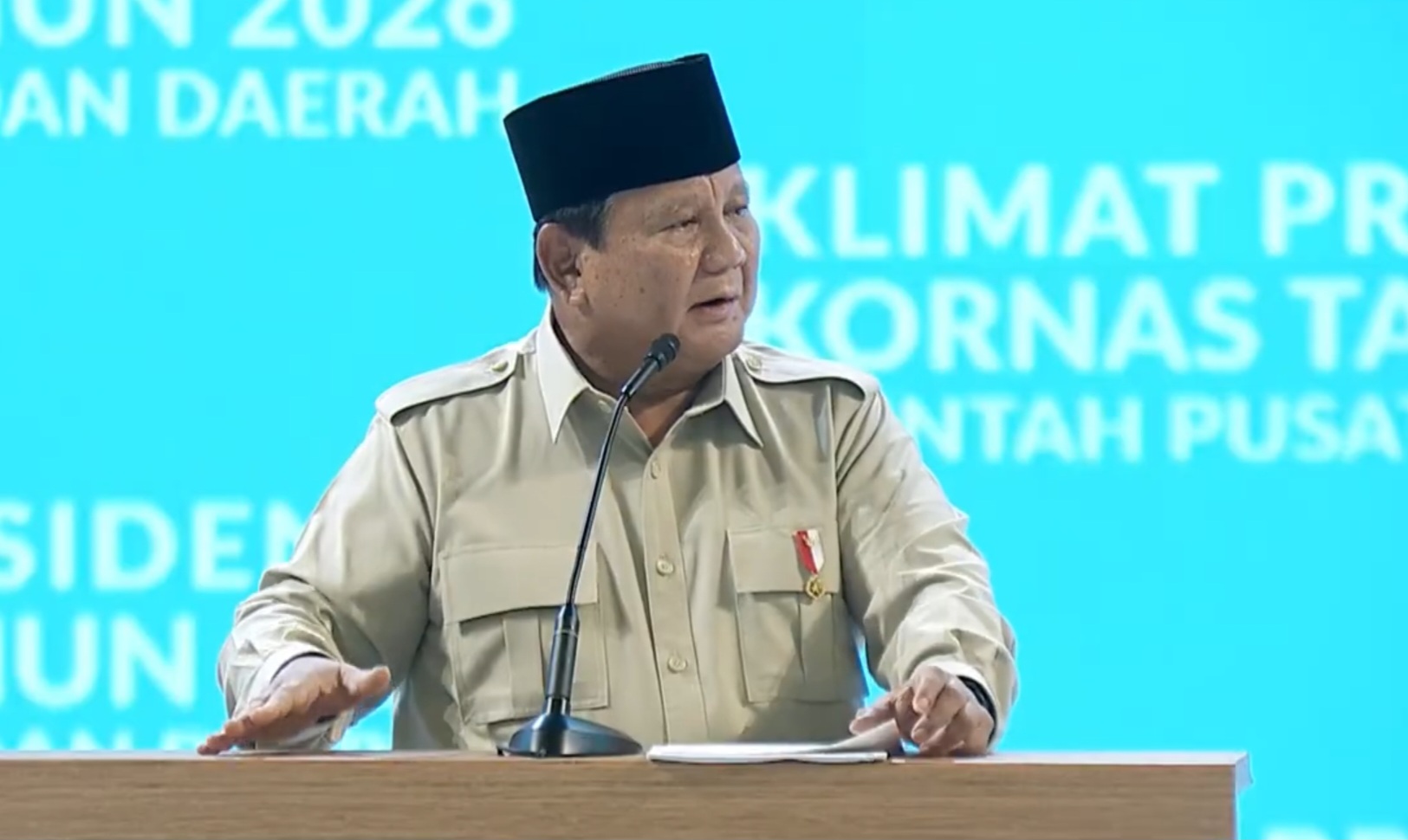 Presiden Prabowo Subianto (SinPo.id/YouTube Setpres)