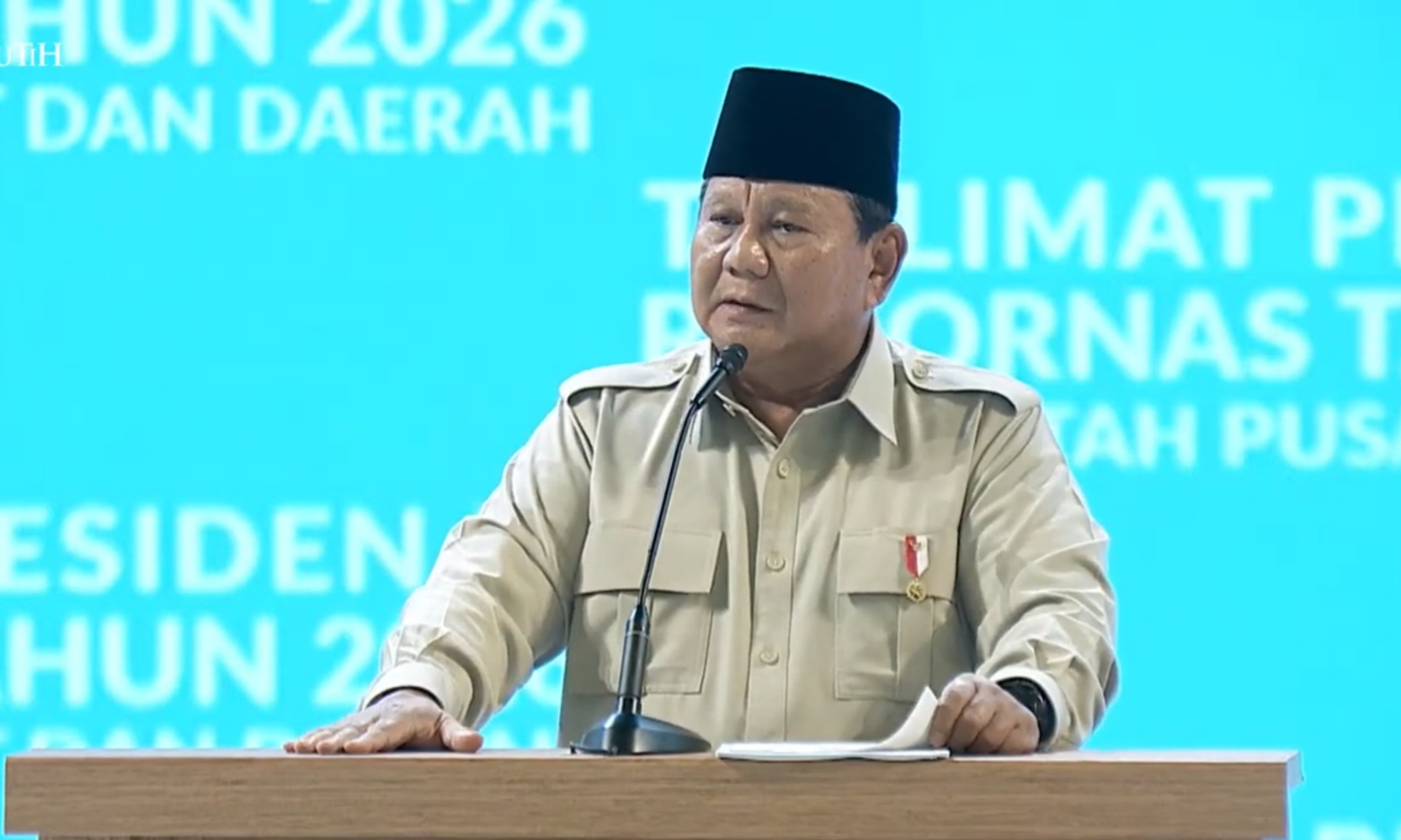 Presiden Prabowo Subianto (SinPo.id/YouTube Setpres)